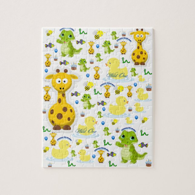 Wild One First Birthday Jigsaw Puzzle (Vertikal)