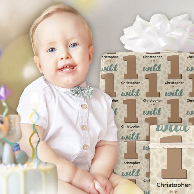 Wild-One-Geburtstag-Wrapping Paper Geschenkpapier (Von Creator hochgeladen)
