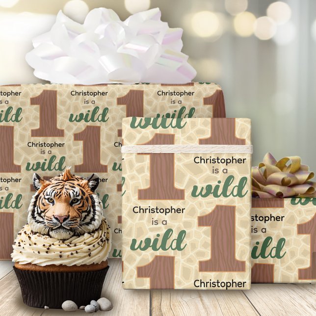 Wild-One-Geburtstag-Wrapping Paper Geschenkpapier (Von Creator hochgeladen)