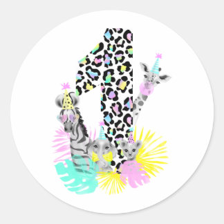 Wild ONE Geburtstagsaufkleber Runder Aufkleber