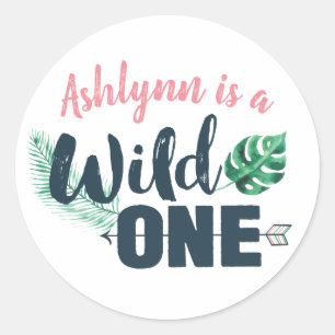 Wild ONE Geburtstagsticker Runder Aufkleber