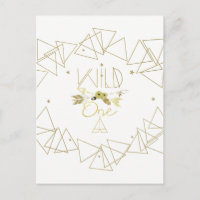 Wild One Gold Geometric Triangle Modern Rett Date