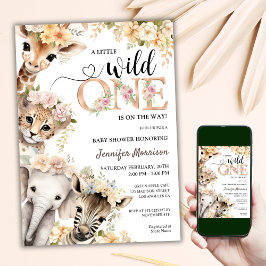 Wild One ist unterwegs | Girl Safari Babydusche Einladung