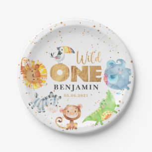 Wild One Jungle 1. Geburtstag Papierplatte Pappteller