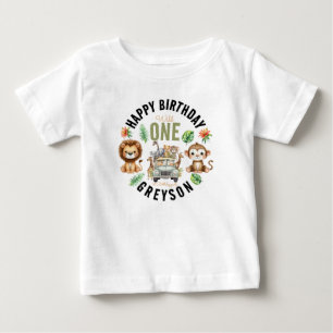 Wild One Jungle Adventure 1. Geburtstag Baby T-shirt