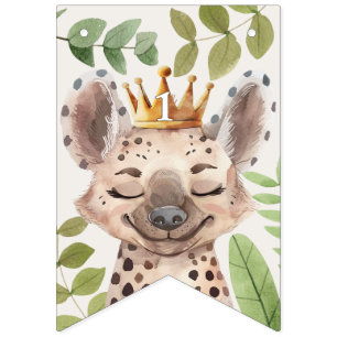 Wild One Jungle Animals Safari 1. Geburtstag Wimpelkette