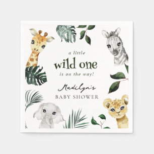 Wild One Jungle Baby Dusche Serviette