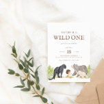 Wild One - Jungle Friends Woodland Geburtstag Einladung<br><div class="desc">Alles,  was Sie brauchen,  ist diese lustige und spielerische,  im Aquarell-Dschungel thematisierte Geburtstagseinladung. Lade deine Freunde und Lieben ein,  um dein wildes ONE mit diesem vollständig anpassbaren Waldland Wildtier Design zu feiern.</div>