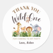 Wild One Jungle Greenery Danke zum Geburtstag