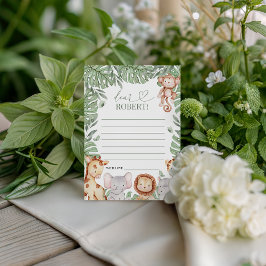 Wild One Jungle Message Card Einladung