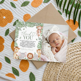 Wild One Jungle Photo Thank You Einladung