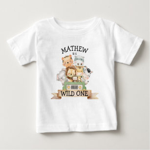 Wild One Jungle Safari 1. Geburtstag Baby T - Shir Baby T-shirt
