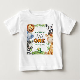 Wild One Jungle Safari 1. Geburtstag  Baby T-shirt