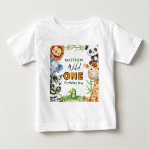 Wild One Jungle Safari 1. Geburtstag  Baby T-shirt