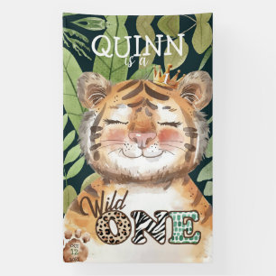 Wild One Jungle Safari 1. Geburtstag Begrüßungszei Banner