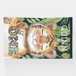 Wild One Jungle Safari 1. Geburtstag Begrüßungszei Banner