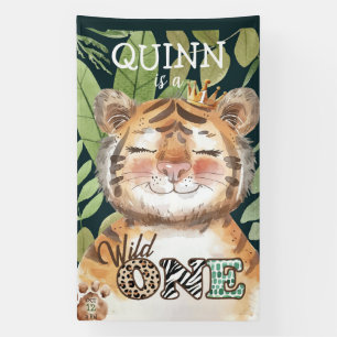 Wild One Jungle Safari 1. Geburtstag Begrüßungszei Banner