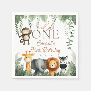 Wild One Jungle Safari 1. Geburtstag Serviette