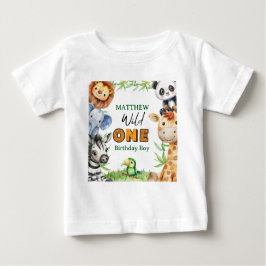 Wild One Jungle Safari 1st birthday  Baby T-shirt
