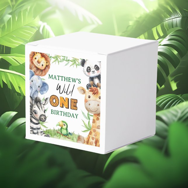 Wild One Jungle Safari 1st birthday  Geschenkschachtel (Von Creator hochgeladen)