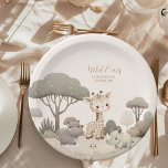 Wild One Jungle Safari Animals Boy 1. Geburtstag Pappteller<br><div class="desc">Wir laden Sie ein, mit unserem Tropical Safari Wild One Jungle Animals zum Geburtstag ein wildes Abenteuer zu erleben. Diese Einladung eignet sich perfekt für eine Dschungelparty zum ersten Geburtstag und verbindet lebendige tropische Elemente mit bezaubernden Dschungeltieren, um eine spannende und unvergessliche Feier zu gestalten. Design: Hier finden Sie lebendige...</div>