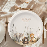 Wild One Jungle Safari Animals Boy 1. Geburtstag Pappteller<br><div class="desc">Wir laden Sie ein, mit unserem Tropical Safari Wild One Jungle Animals zum Geburtstag ein wildes Abenteuer zu erleben. Diese Einladung eignet sich perfekt für eine Dschungelparty zum ersten Geburtstag und verbindet lebendige tropische Elemente mit bezaubernden Dschungeltieren, um eine spannende und unvergessliche Feier zu gestalten. Design: Hier finden Sie lebendige...</div>