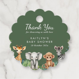 Wild One Jungle Safari Baby Dusche Geschenkanhänger