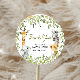 Wild One Jungle Safari Baby Dusche Runder Aufkleber