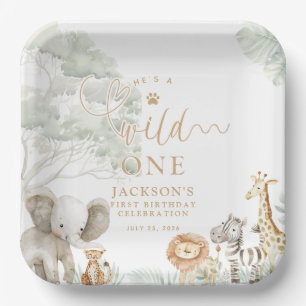 Wild One Jungle Safari-Papierteller Pappteller