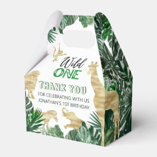 Wild One Jungle Safari Thema 1. Geburtstag Party Geschenkschachtel