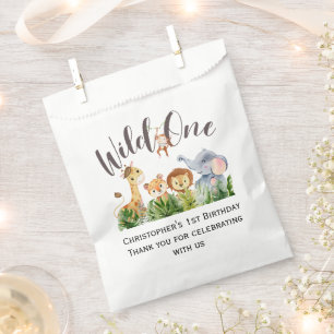 Wild One Jungle Safari Tiere 1. Geburtstag Geschenktütchen