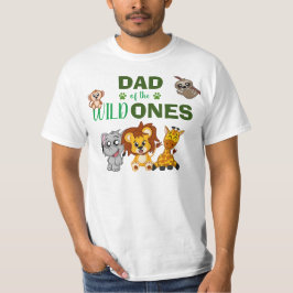 Wild One Jungle Safari Zoo Vater Twins 1. Geburtst T-Shirt