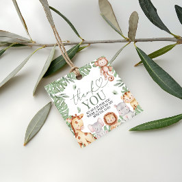 Wild One Jungle Thank You Tag Geschenkanhänger