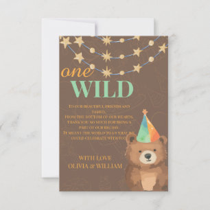 Wild One: Kommen Sie zu uns für einen Roaring 1. G Dankeskarte