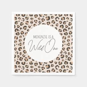 Wild One Leopard Print 1. Geburtstag Serviette