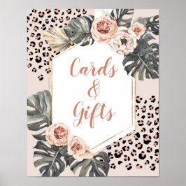 Wild One Leopard Print Girl's Geburtstagskarten Ge Poster