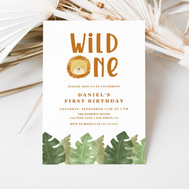 Wild One Lion 1. Geburtstag Einladung (Von Creator hochgeladen)