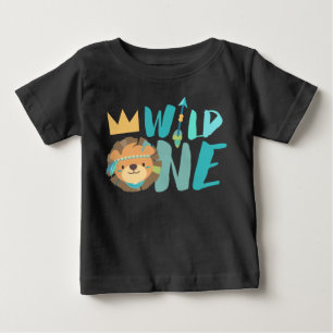 Wild One Lion and Arrow   Boho   Ein Jahr alt Baby T-shirt