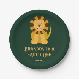 Wild One Lion Birthday Party Jungle Safari Pappteller