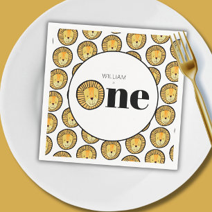 Wild One Lion Safari Thema ersten Geburtstag Serviette