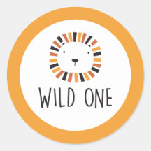 Wild one Lion Teller zum ersten Geburtstag Papier