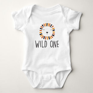 Wild one Lion zum ersten Geburtstag Baby Strampler