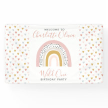 Wild One Mute Rainbow Girl's 1. Geburtstag Party