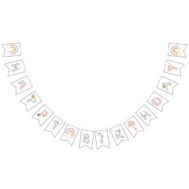 Wild One Mute Rainbow Girl's 1. Geburtstag Party Wimpelkette