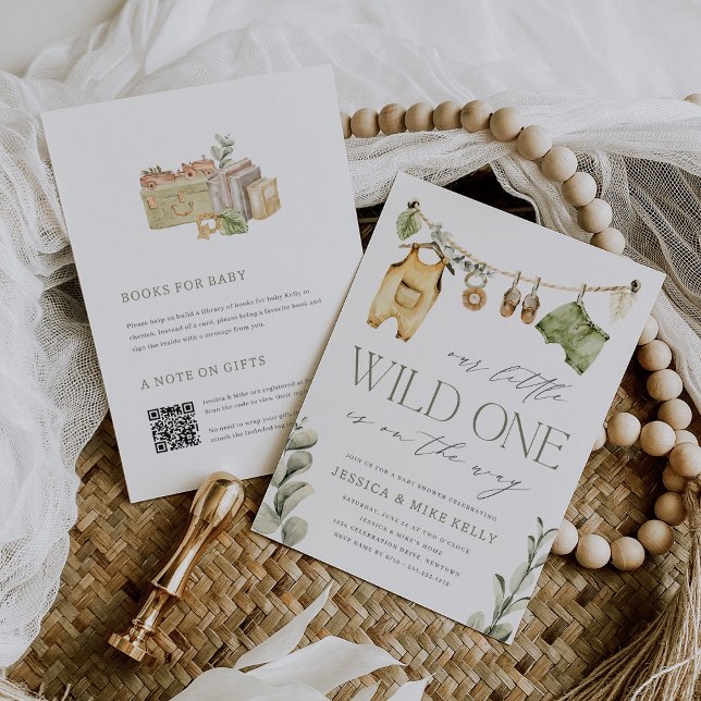 Wild One | Neutral Boho Safari Baby Dusche Einladung (Von Creator hochgeladen)