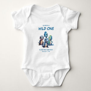 Wild One Niedlich Dinosaur Erste Geburtstagsparty Baby Strampler