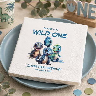 Wild One Niedlich Dinosaur Erste Geburtstagsparty Serviette