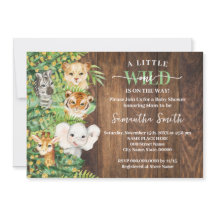 Wild One on Way Rustic Safari Baby Shower