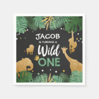 Wild One Paper Napkins Zoo Wilde Jungle Tiere