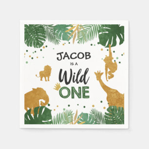 Wild One Paper Napkins Zoo Wilde Jungle Tiere Serviette